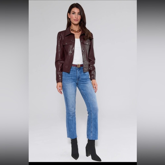 Avara Jackets & Blazers - NWT Avara Roxanna Brown Faux Leather Jacket • Size Small • Sold Out